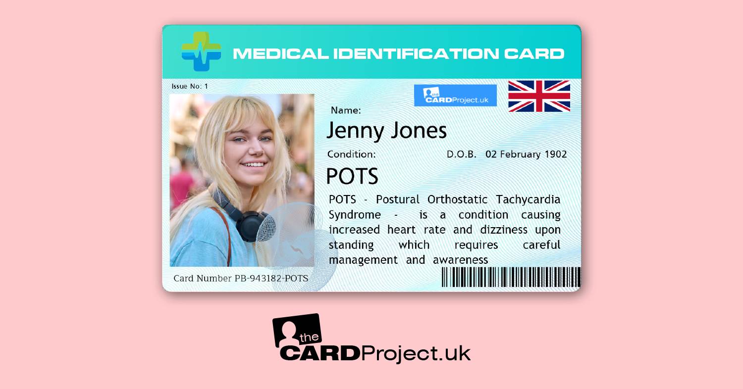 PoTS Premium Photo Medical ID Card  (FRONT)
